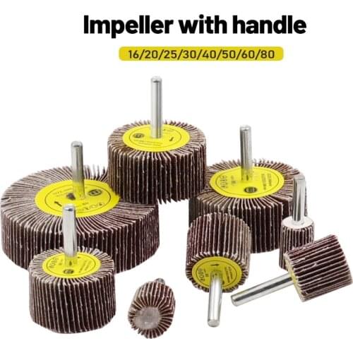 16-80mm 80 Grit Sanding Flap Wheel Disc Abrasive Grinding Wheel Dremel Accessories Sandpaper Polishing Tools 6mm Shank For Drill