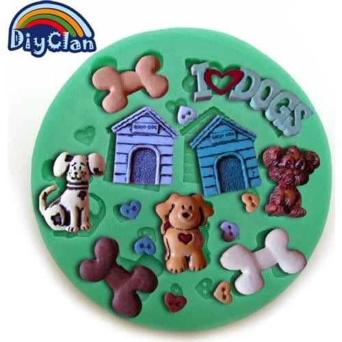 Dog house shape style baking silicone fondant molds cake decorating tools sugar craft tool chocolate mould kitchen F0087XG30
