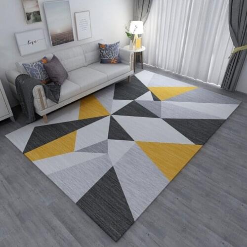 Nordic Rugs And Carpets For Home Living Room Tea Table Mat Blanket Modern Simple Geometric Bedside Mat Velvet Kids Play Mat