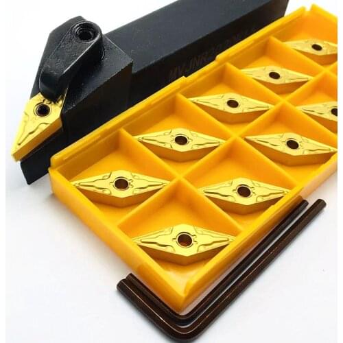 10PCS original turning insert VNMG160408 / 04 + 1PCS MVJNR1616K16 MVJNR2020K16 MVJNR2525M16 external lathe tool holder