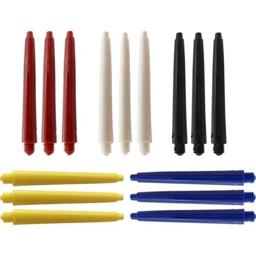 High-quality 15Pcs Colour Darts Accessories Shafts 45mm Length Nylon Material 2Ba Screw Thread Plaslic Shaft Wholesale Dart