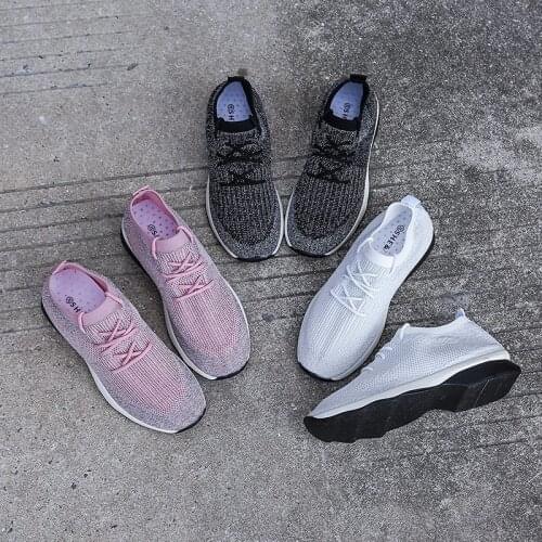 2021 Women Flat Platform Shoes Woman Sneakers for Women Breathable Mesh Tenis Ladies Shoes for Sock Sneakers Zapatillas Mujer