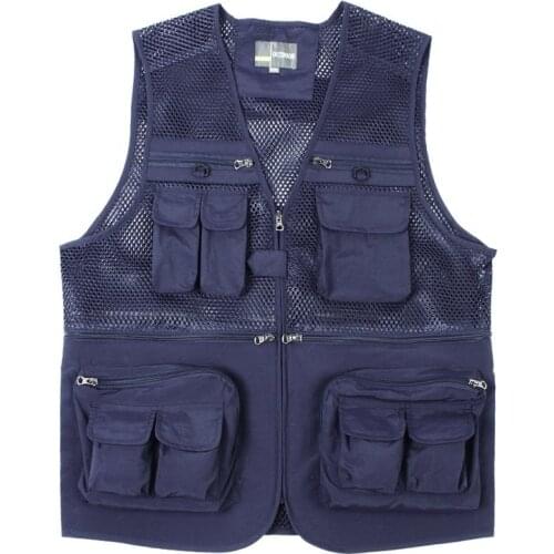 Tactical Vest Coat Fashion Mens Summer Photographer Waistcoat Mesh Work Sleeveless Jacket Tool Many Pocket Vest Male