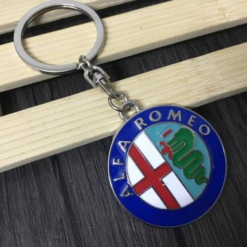 1pcs Metal Car Keychain Key Ring Keyring For Alfa Romeo 159 147 156 Giulietta Mito Spider GT Key holder Car-styling Accessories