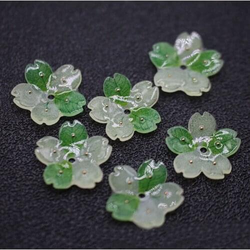 10 PCS 25mm Acrylic Flower DIY Handmade Earrings Headwear Accessories For Jewelry Making