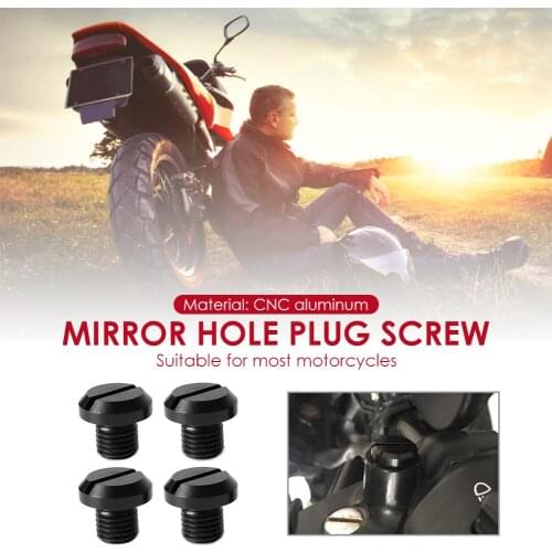 Motorcycle Exterior Decoration Parts 4pcs M10x1.25 Motorcycle Mirror Hole Plugs for Yamaha FZ07 FZ09 XSR900 FZ1 FZ8