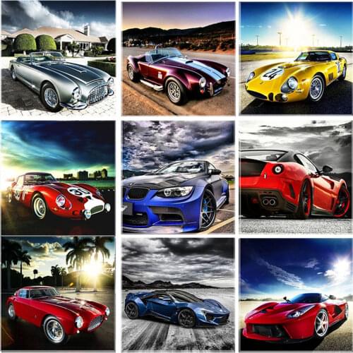Full Square/Round Drill 5D DIY Diamond Painting "Racing car landscape" 3D Embroidery Cross Stitch 5D Home Decor Gift