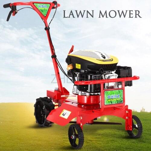 Gasoline Lawn Mower Four Rounds Hand Push Home Lawnmower Orchard Tea Garden Farmland Weeds Weeder Agricultural Equipment 4000W