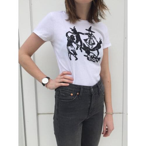 MATISSE dancing witches gothic T-shirt women 100% Cotton funny street style tumblr casual graphic Fashion unisex tee top tshirt