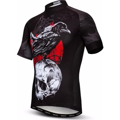 Weimostar Bike Team Sport Cycling Jersey Men Summer Polyester Race Bicycle Shirt Quick Dry mtb Bike Jersey Tops Maillot Black