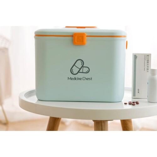 Medicine Cabinet Medical Storage Container Button Box Multi Layers First Aid Desktop Sundries Cosmetic Medicine Organizer Kit