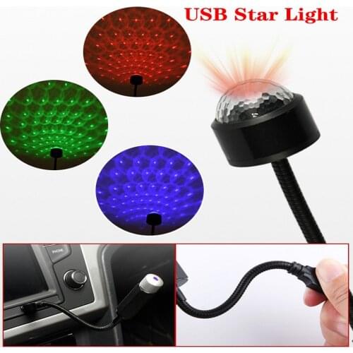 Mini USB Portable Rotating Disco Ball Party Lights Colorful Light RGB LED Stage Lights for Club Bar Party Car Stage Lighting