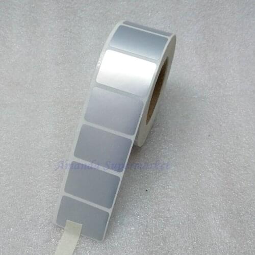 Label Sticker 35 x 25 mm 800 Pieces Silver Sticker Silver PET Label Waterproof Tearproof Oilproof Barcode Label 1.38*0.98"