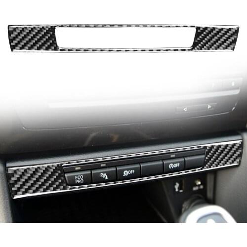 Carbon fiber central auxiliary button border trim patch Interior modifications are suitable for bmw X1 E84 Interior Stickers