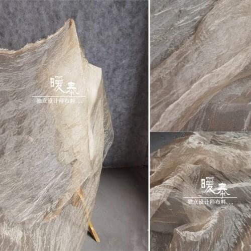 New Irregular Crepe Tulle Fabric Nude Color DIY Patchwork Background Decor Skirt Wedding Dress Designer Fabric