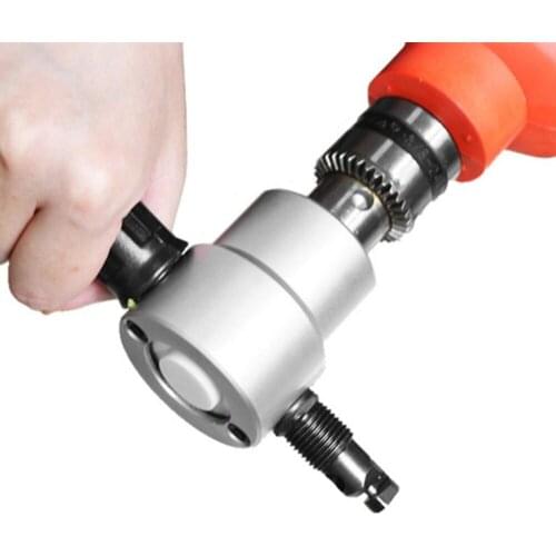 360 Degree Nibble Metal Cutting Double Head Sheet Nibble Saw Cutter Drill Tool Attachment Free Nibbler Sheet Cutting Tool