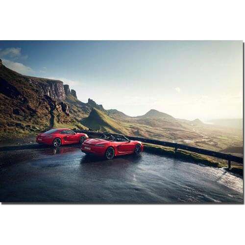 718 Boxster Supercar Posters Canvas Prints Paintings With Frame Wall Art Home Decoration