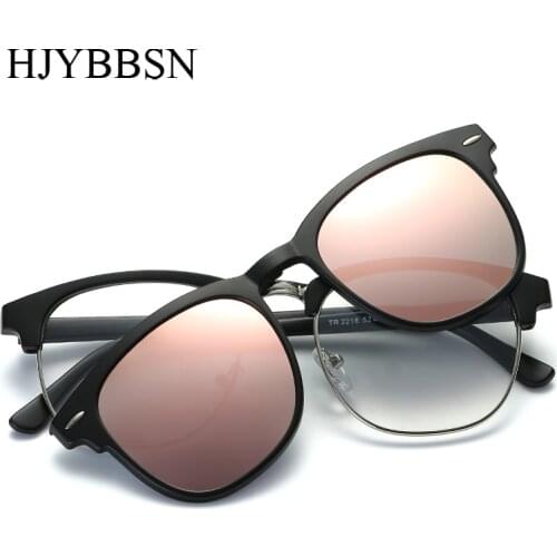 HJYBBSN Polarized Punk Sunglasses Unisex Clip On Sunglasse Vintage Designer Sun Glasses Man Woman retro de sol masculino