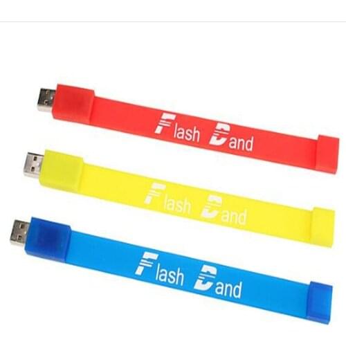 Custom DIY LOGO PVC Cartoon Colorful Wristband usb 2.0 memory flash stick pen drive