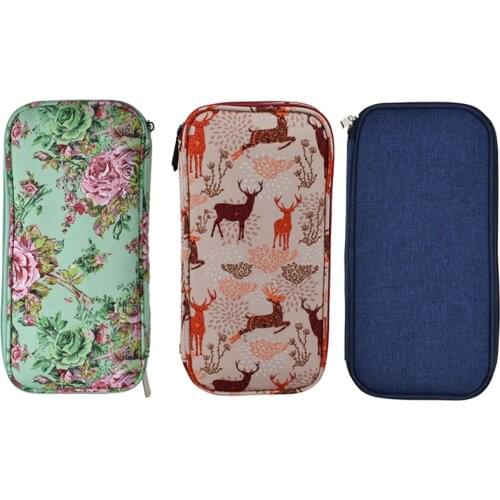 Empty Knitting Storage Bag Crochet Hooks Pouch Knitting Needles Kit Organizer Case For Needles Scissors Ruler Sewing Accessories