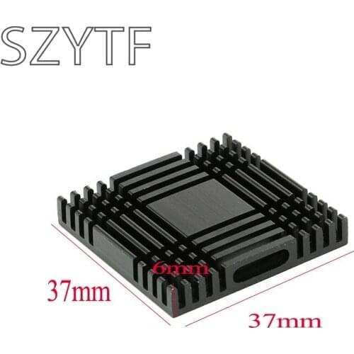 Heat sink 37*37*6MM (black slot) high-quality radiator