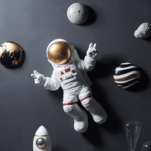 Nordic Luxury Astronaut Room Decoration Accessories Bedroom Wall Room Decoration Aesthetic Living Room Sofa Background Gift