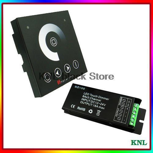 Led touch panel remote dimmer, wall-mouted wireless rf remote controller switch for led strip/ lights /lamp, DC12-24V
