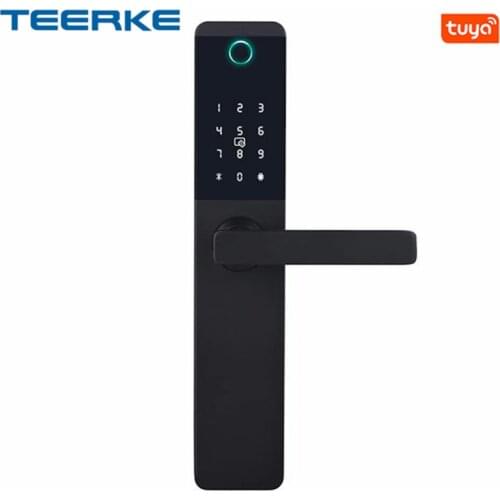 Tuya Smart door lock European rfid hotel handle intelligent security wireless electric fingerprint door lock for home