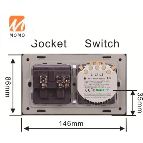 Electrical Supplies Wifi Smart Light Switch Wireless Interruptor Wall Outlets Universal Electrical Plug Sockets USB by Ewelink