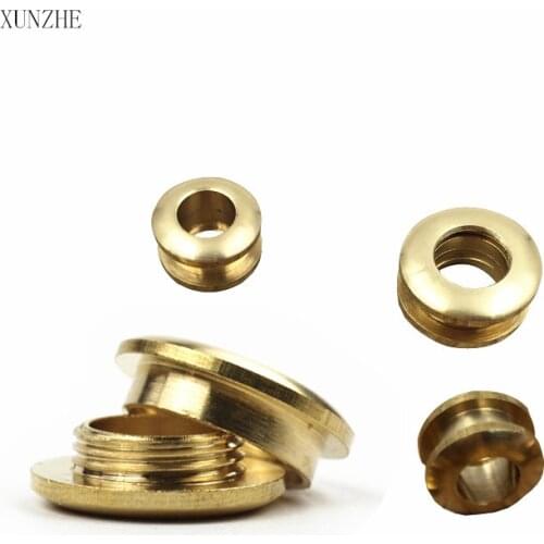 XUNZHE 4pcs DIY materials brass gas eye screw buckle grommets rivets buckle laces eye metal Leather luggage hole eyelet tool