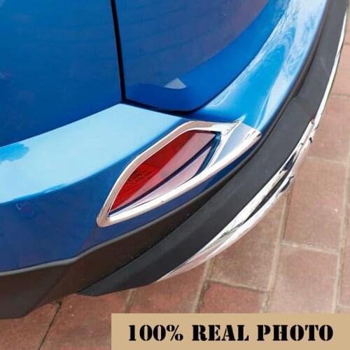 ABS Chrome For Toyota RAV4 2016 2017 2018 Car After Rear Tail Fog lights Lamp Foglight Shade Frame Trim cover Auto Accessories