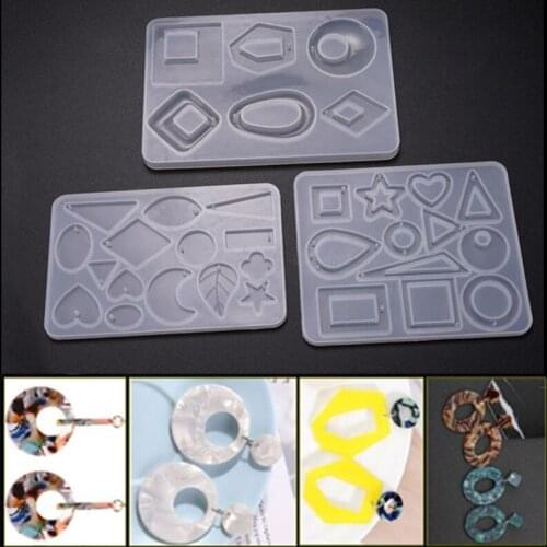 Mirror earrings pendant silicone mold DIY epoxy jewelry mold accessories accessories tools
