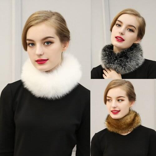 New Lady Blinger faux fox fur collar small fur scarf fluffy fur ring winter fur neck warmer