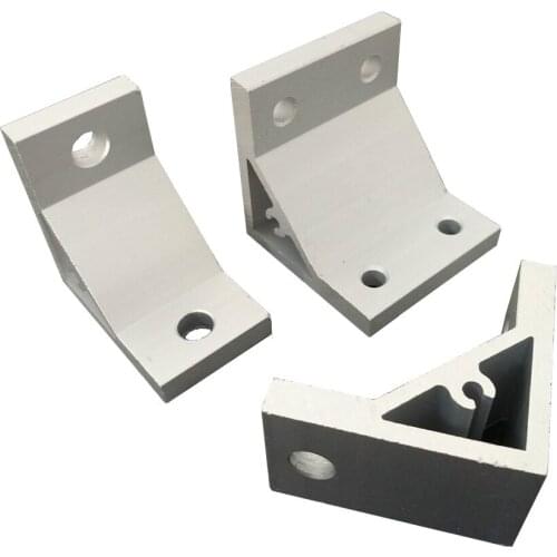 2 Hole 6060/8080 L type 90 Degree inner connector Corner Angle Bracket Connection Joint Strip for Aluminum Profile DIY Part