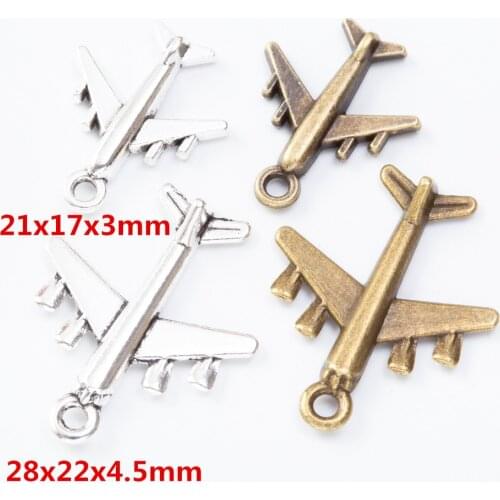 20/25pcs Vintage aircraft zinc alloy charms pendant DIY Bracelet Necklace metal jewelry accessories 7420-7422
