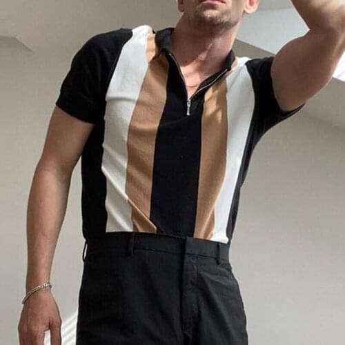 2021 New Classic Polo Men Shirts Summer Short Sleeve Solid Zipper Turn-Down Collar Top Casual Streetwear Pullover Dropshipping