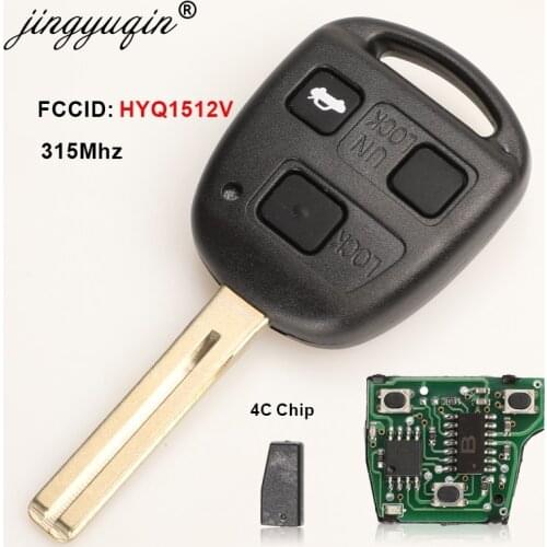 Jingyuqin 3 Buttons Remote Key HYQ1512V 315Mhz 4C Chip For Lexus IS300 GS300 GS430 1998-2005
