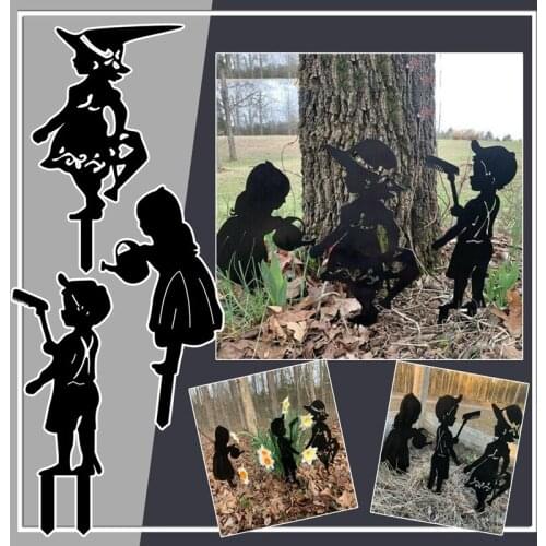 3 PCS Gnome Dwarf Doll Acrylic Art Insert Garden Decor Outdoor Decorative Stakes Gardening Ornament Yard Art Decor