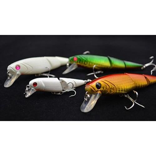 5PCS Fishing Multi section Lure 3 Segment Swimbait Crankbait Minnow 10cm/16g