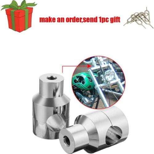 7/8" 22mm 1" 25mm Motorcycle Handlebar Riser Mount Handle Clamp Aluminum High Lifter Risers For Custom Springer Bobber Chopper