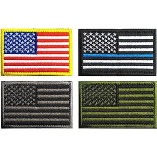 America US National FLag Patches Tactical USA Army Badge Embroidered 3D Stick on Caps Uniform Backpack DIY Patchwork