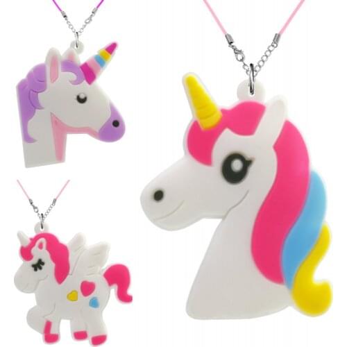 1pcs Lovely cartoon Figure Pendant Necklace Creative Horse Rope Chain Fashion Charms Accessories for Boys Kids