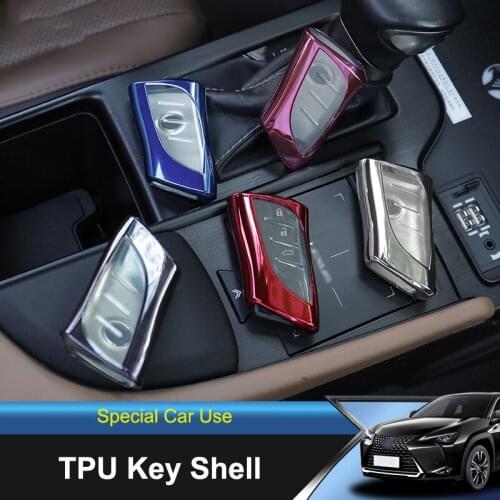 QHCP TPU Car Key Case Covers Lexus ES200 260 250 300H UX 260H 250H LS500H 2018 2019 2020 Auto Cars Accessories Key Case keychain