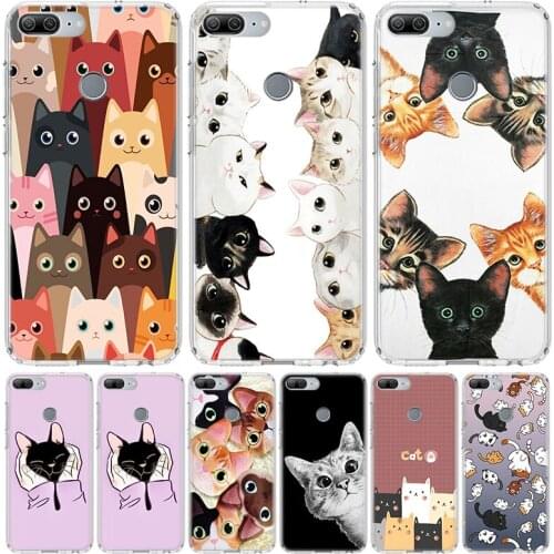 Cat Cute Kitten Catling Phone Case for Huawei Honor 10 9 Lite Y9 Y5 Y6 Y7 2019 8X 8A 8S 7A 7X 10i 20i Pro V30 Art Coque Capa
