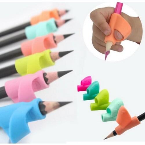 Children Beginners Pen Holder Silicone Writing Tool Correction Device Multi-color Optional Correct Grip Pen Good Helper DU55