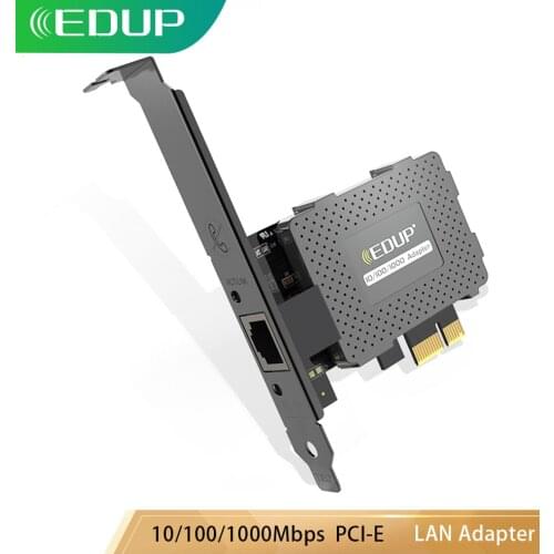 EDUP Ethernet Gigabit LAN Adapter Protective Cover 10/100/1000Mbps Network Card PCI-E RJ45 Converter Wake On Function for PC