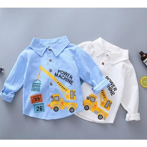 F Kids Shirt Tops Clothes Child Spring Thin Shirts Toddler Infant Boy Long Sleeve Tees 1 2 3 4 Years Baby Shirt