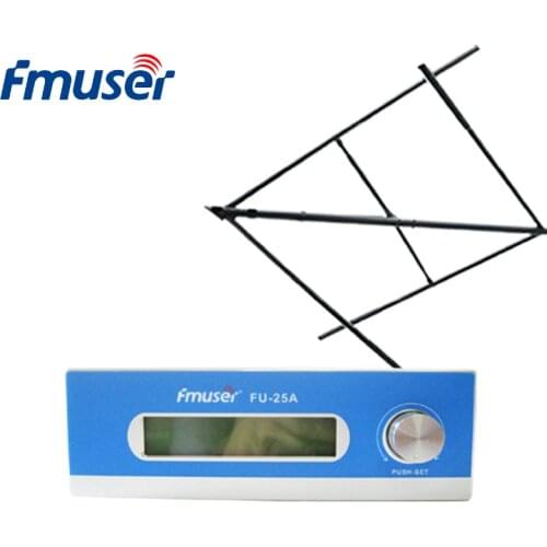 FMUSER FU-25A 25W Low Power Long Range FM Transmitter Broadcast For FM Radio Station+CP100 Antenna Kit CZH-T251