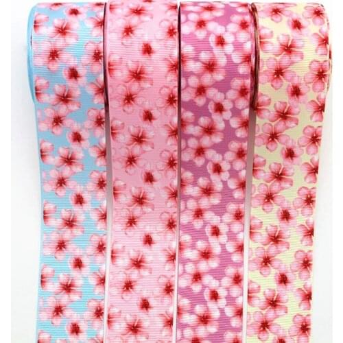 New 1-1/2 38mm flower ribbon 10 yards DIY crafts handmade materials gift wrap hair bow Grosgrain tape