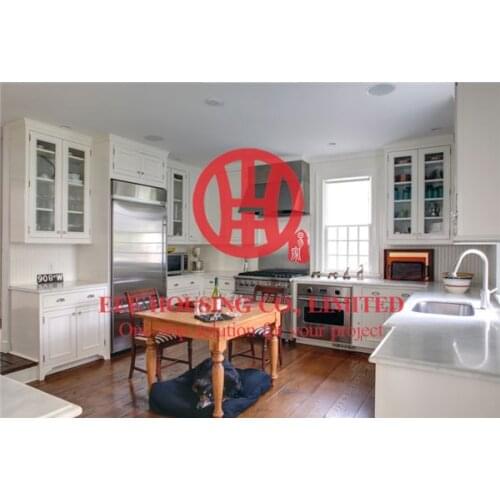 Fashion shaker-style solid wood kitchen cabinet with excellent design and quality shipping by sea